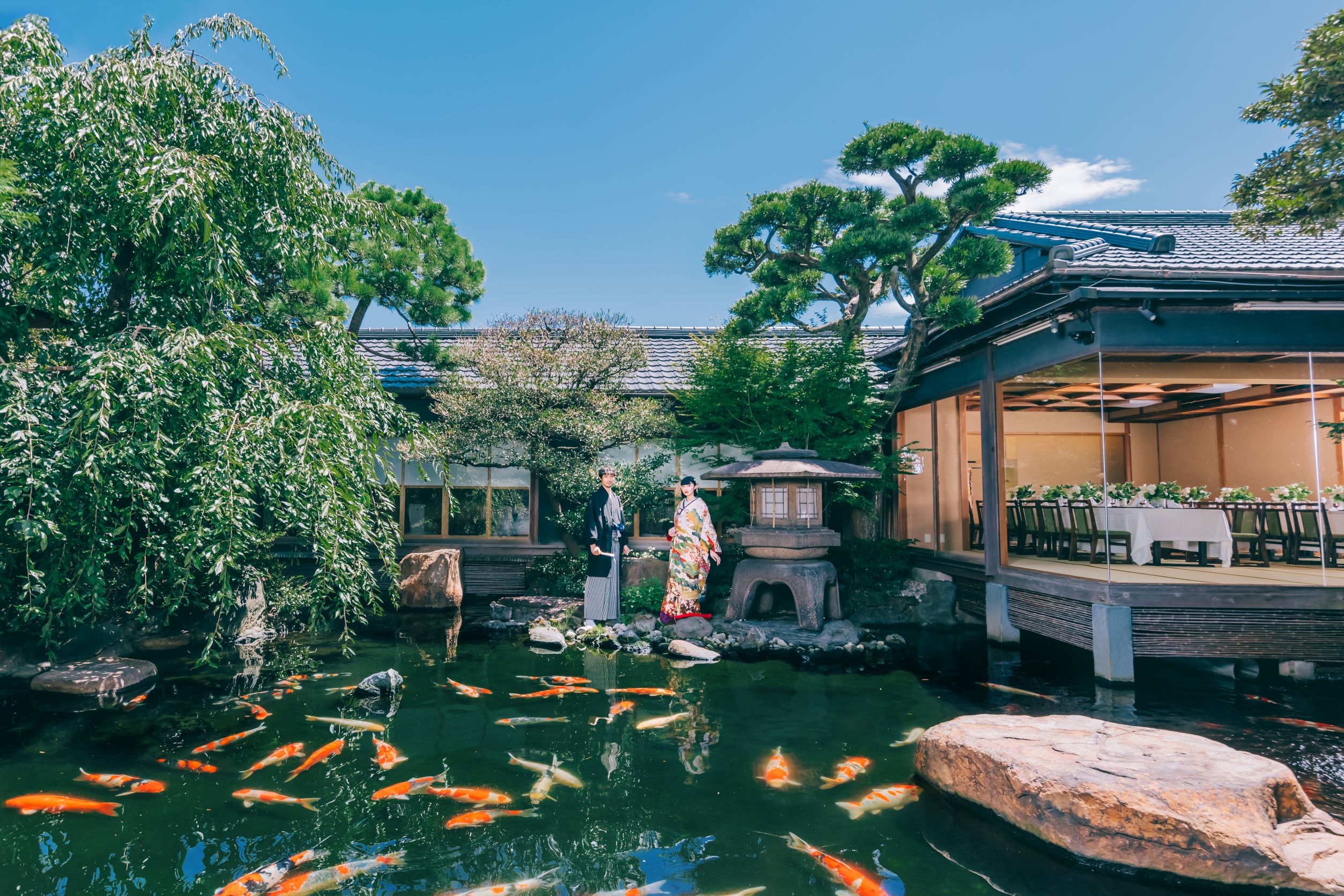 銀座約800坪の敷地と日本庭園